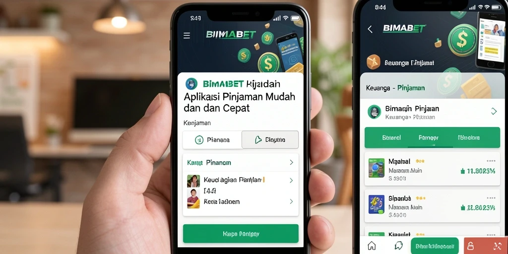 Antarmuka pengguna yang sederhana dan fungsional dari BIMABET.