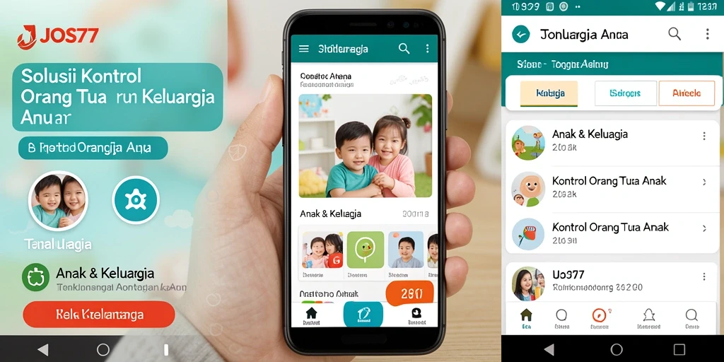 Antarmuka aplikasi JOS77 yang intuitif untuk kontrol orang tua.