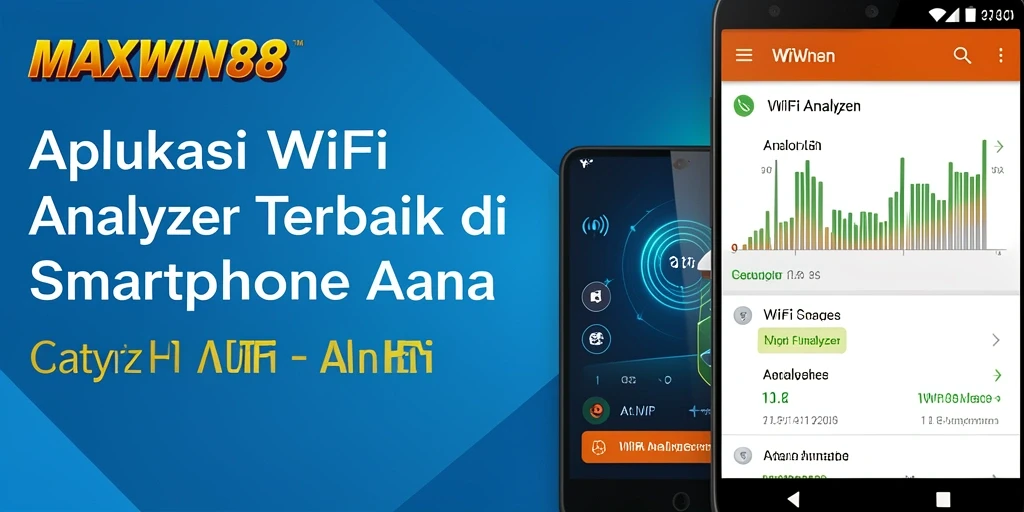Antarmuka aplikasi MAXWIN88 menampilkan analisis WiFi secara real-time.
