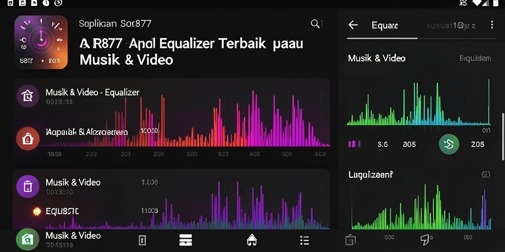 Screenshot SR877 menunjukkan antarmuka Equalizer yang menarik dan fungsional.